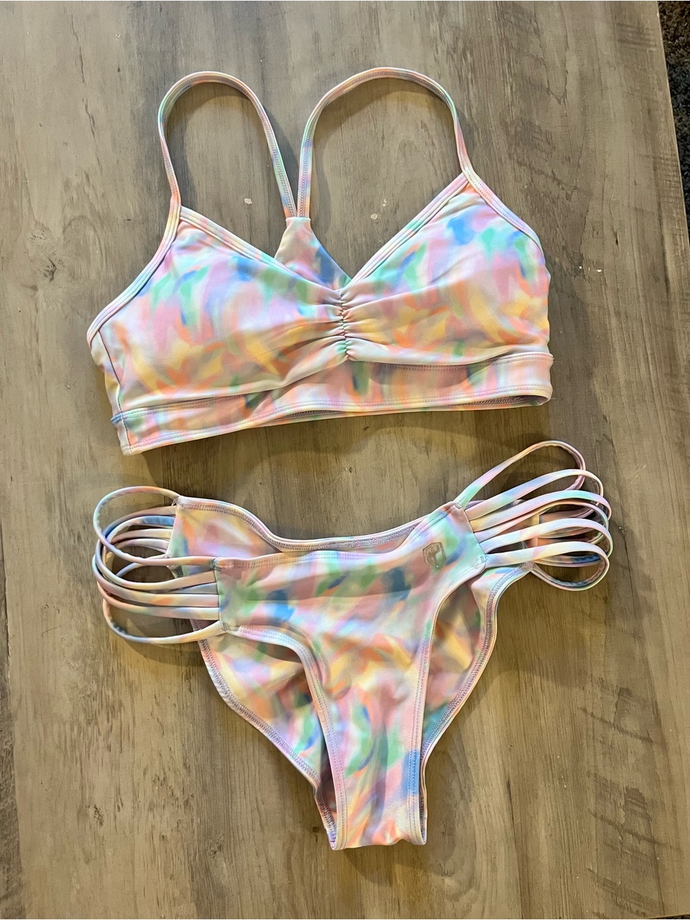 Born Primitive Tidal Bikini Bottom M and Laguna Bikini Top S in Airbrush